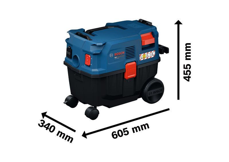 Bosch GAS12-25LS Allzweck-Dunstabzugshaube mit Abmessungen.