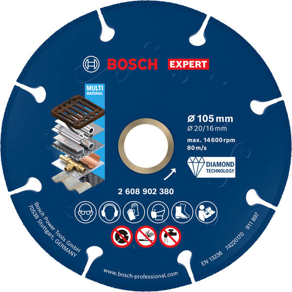 Produktbild von Diamant-Trennscheibe 105 x 20/16 mm EXPERT Metal