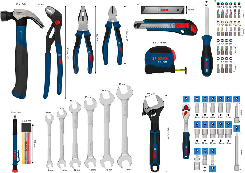 Produktbild von Handwerkzeug-Set in Tragekoffer