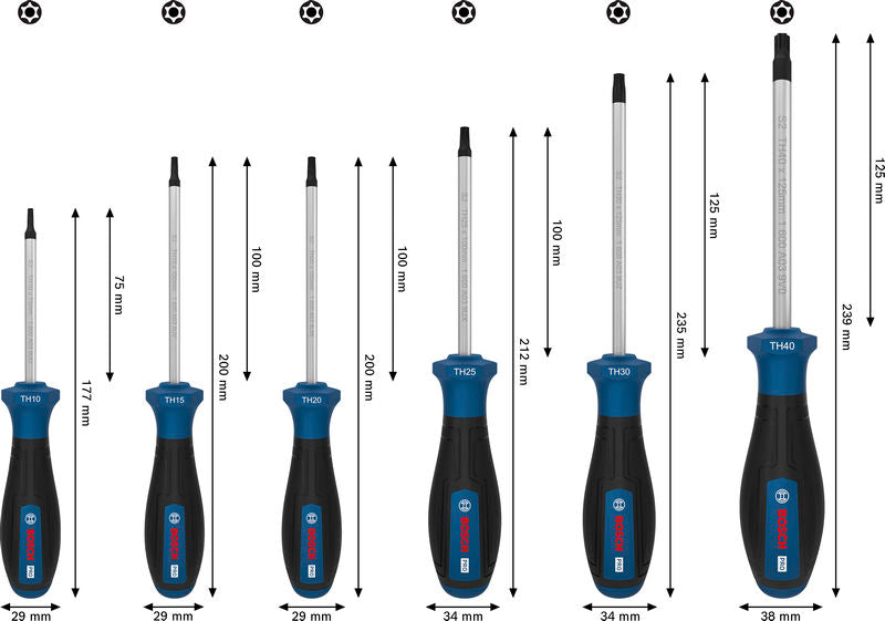 Schraubendreher-Set TH PRO (6-teilig)