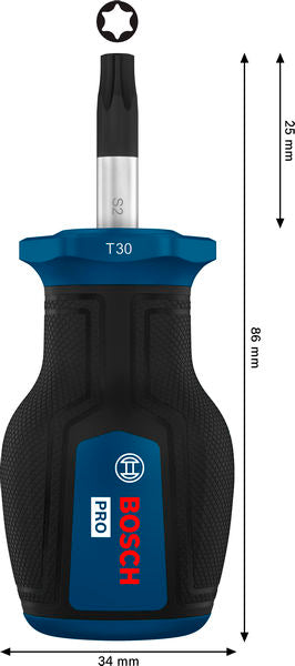 Stubby Schraubendreher TX30 x 25 mm PRO