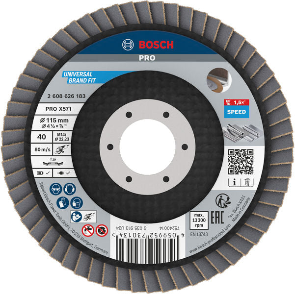 Produktbild von Fächerschleifscheibe 115 mm K40 PRO X571 gewinkelt T29