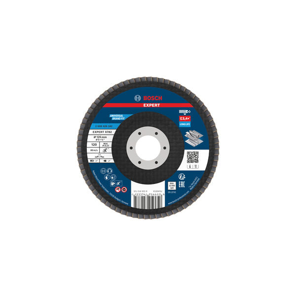 Produktbild von Fächerschleifscheibe 125 mm K120 EXPERT X782 gerade GF T27