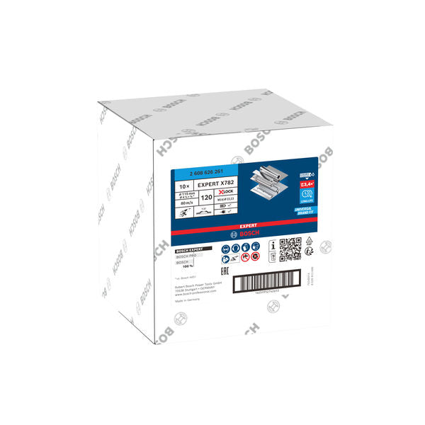 Fächerschleifscheibe 115 mm K120 EXPERT X782 gerade X-Lock T27