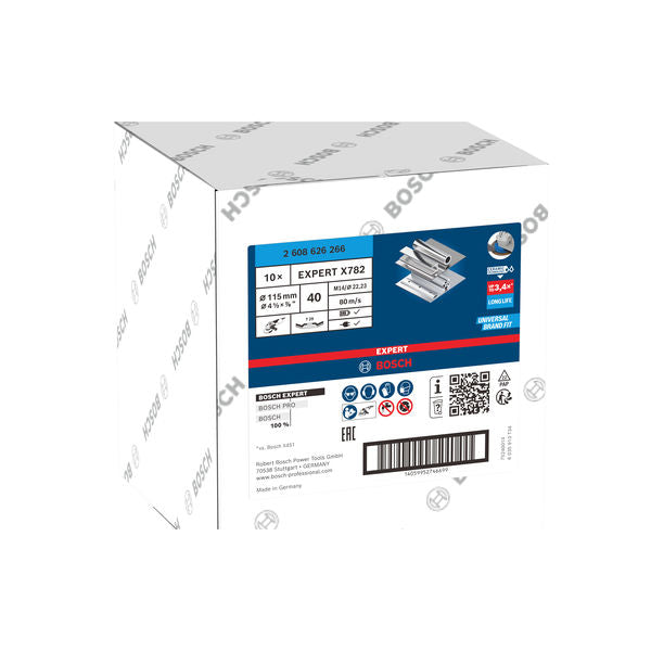 Fächerschleifscheibe 115 mm K40 EXPERT X782 gewinkelt trimmbar T29