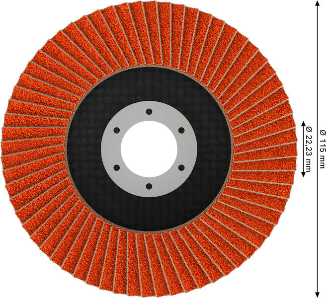 Fächerschleifscheibe 115 mm K60 EXPERT X782 gerade GF T27