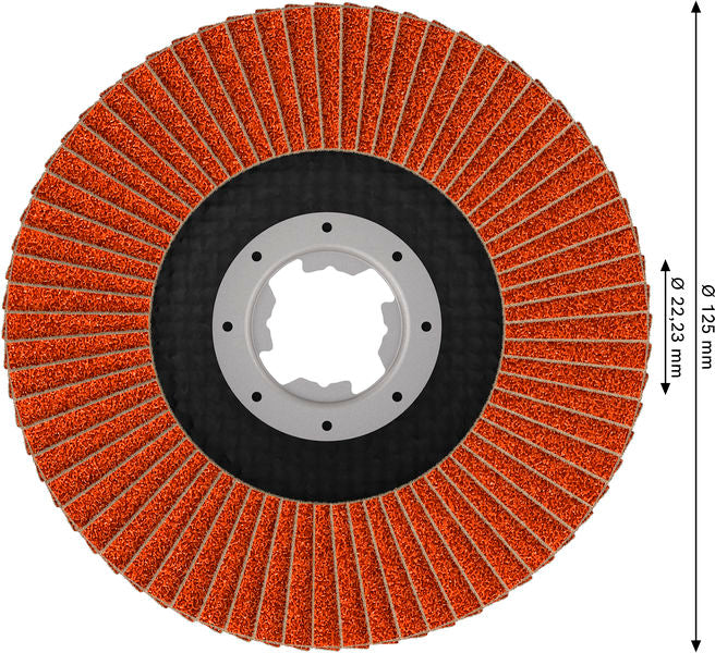 Fächerschleifscheibe 125 mm K40 EXPERT X782 gewinkelt X-Lock trimmbar T29