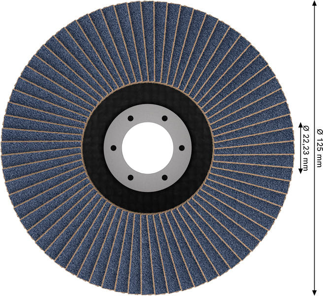 Fächerschleifscheibe 125 mm K40 PRO X571 gewinkelt T29
