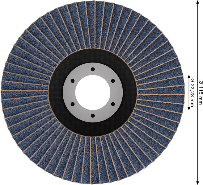 Fächerschleifscheibe 115 mm K40 PRO X571 gewinkelt T29