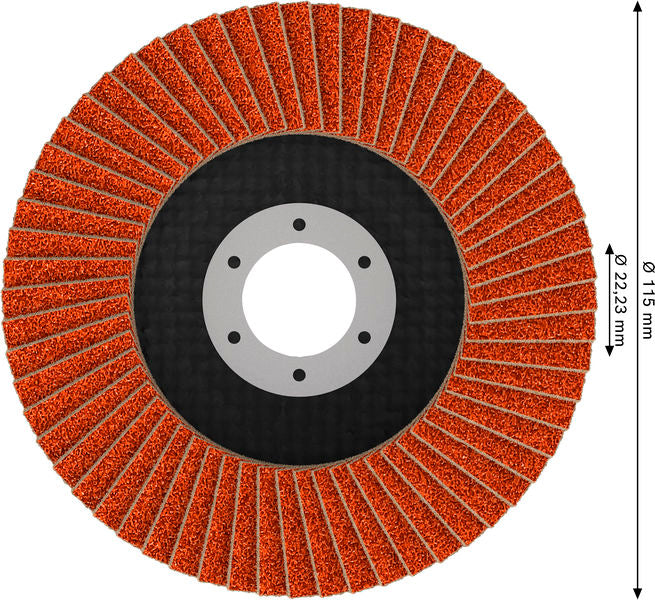 Fächerschleifscheibe 115 mm K40 EXPERT X782 gerade GF T27