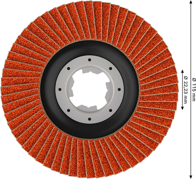 Fächerschleifscheibe 115 mm K60 EXPERT X782 gerade X-Lock T27