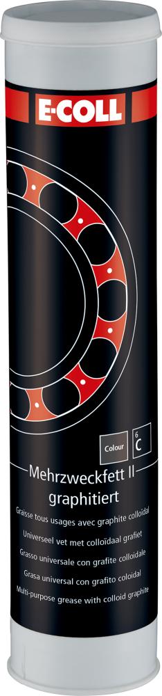 Produktbild von E-COLL Mehrzweckfett II graphit 400g Kartusche bleifrei (12 Kartuschen) 4270602551 4317784348928