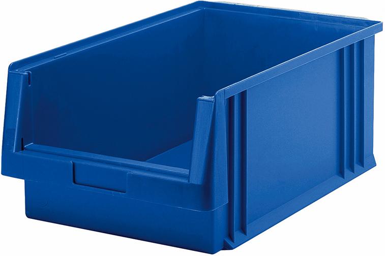 Produktbild von LA-KA-PE Sichtlagerkasten PLK 1 B315xT500xH200 mm blau 01350 02 02 4031022003461