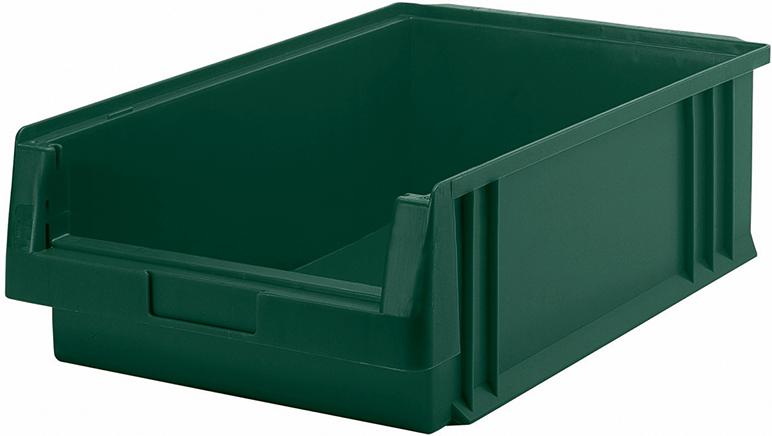 Produktbild von LA-KA-PE Sichtlagerkasten PLK 1c B315xT500xH150 mm grün 01250 02 03 4031022003058