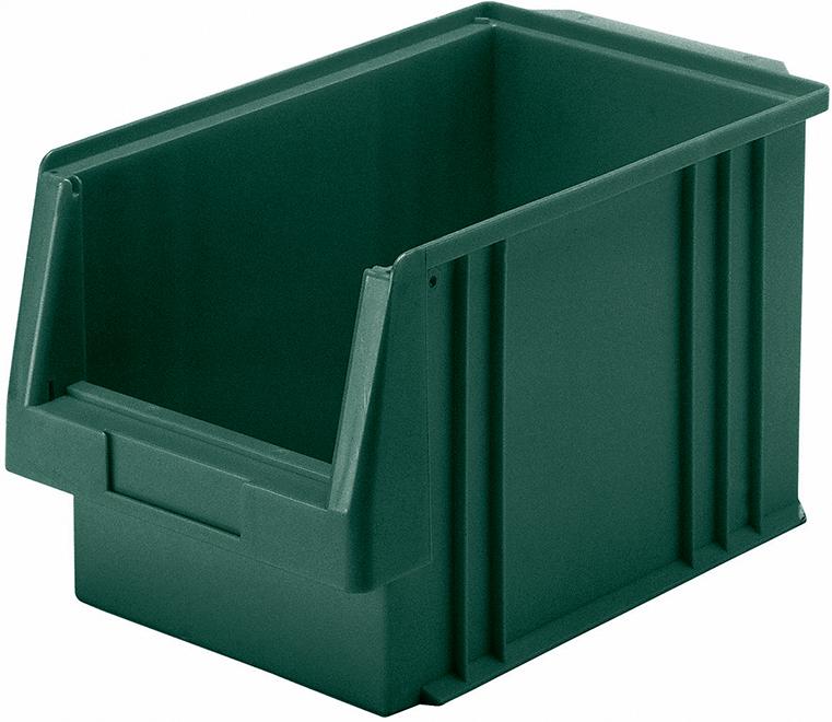 Produktbild von LA-KA-PE Sichtlagerkasten PLK 2a B213xT330xH200 mm grün 01450 02 03 4031022003928