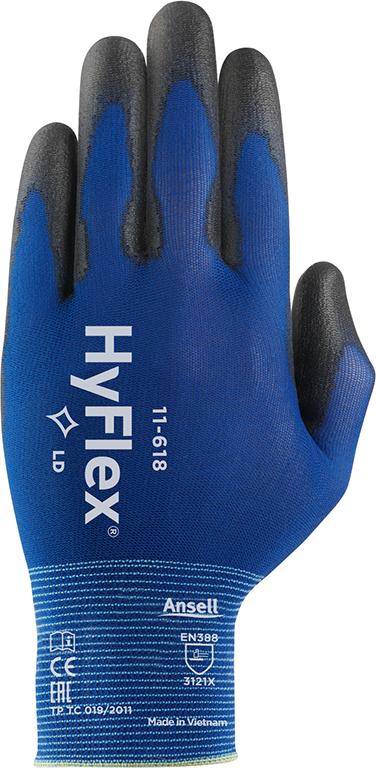 Produktbild von Ansell Handschuhe HyFlex 11-618 Größe 10 (12 Paar) 11-618/10 76490489441