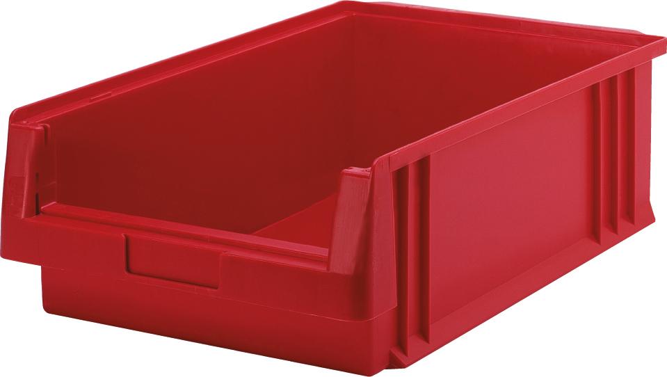 Produktbild von LA-KA-PE Sichtlagerkasten PLK 1c B315xT500xH150 mm rot 01250 02 01 4031022003034