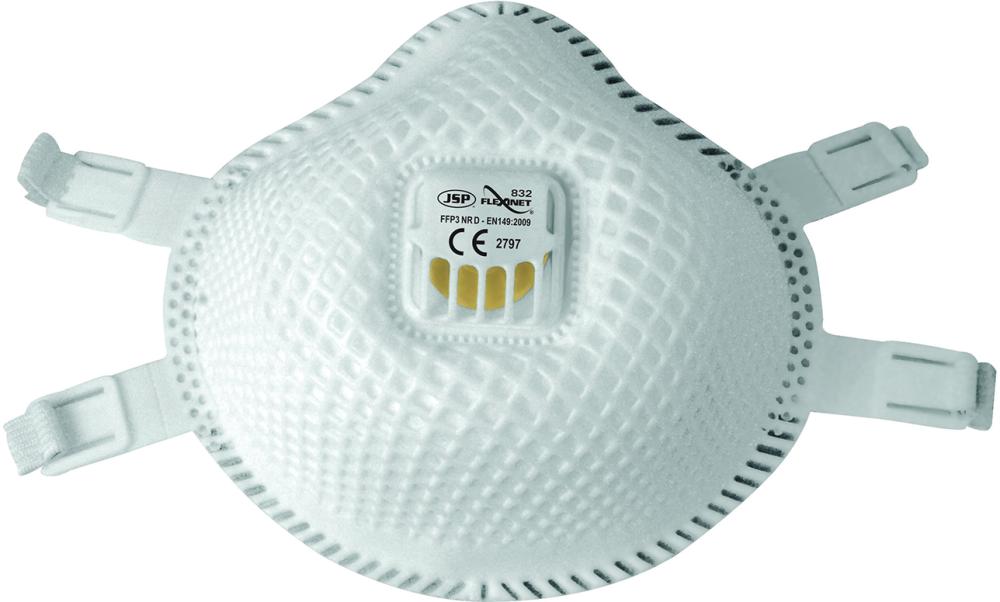 Produktbild von JSP Feinstaubmaske Flexinet 832 FFP3V Größe M/L (5 Stück) BER130-001-M00 5038428276184