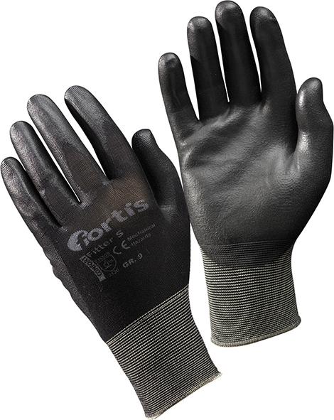 Produktbild von FORTIS Handschuhe Fitter S PU/Polyamid schwarz Größe 8 (12 Paar) 4271828053 4317784793995
