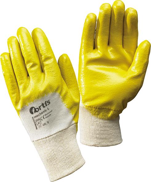 Produktbild von FORTIS Handschuhe Mechanic Nitril gelb Größe 7 (12 Paar) 4272108107 4317784794220