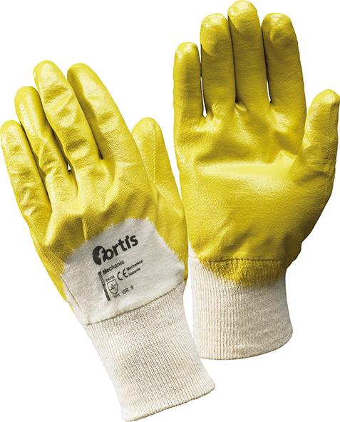 Produktbild von FORTIS Handschuhe Mechanic Nitril gelb Größe 9 (12 Paar) 4272108047 4317784794244