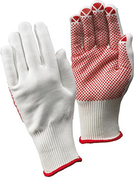 Produktbild von FORTIS Strickhandschuhe Packer genoppt weiß Größe 8 (12 Paar) 4271824153 4317784794336