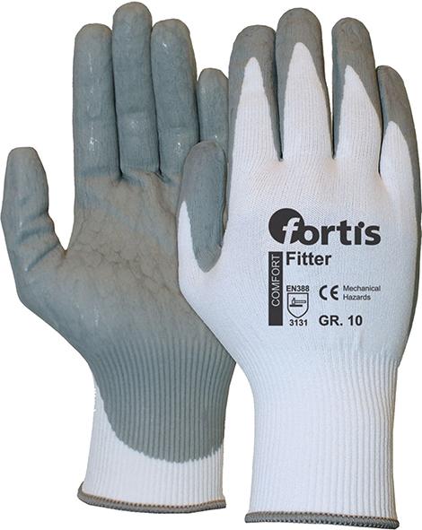 Produktbild von FORTIS Handschuhe Fitter Foam weiß-grau Größe 10 (12 Paar) 4271824396 4317784750097