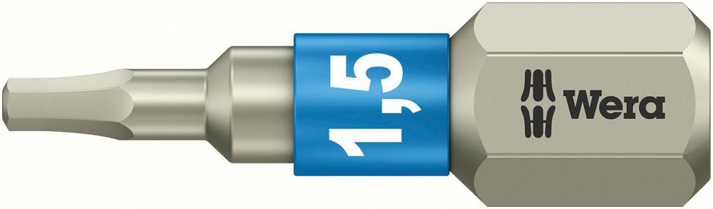 Produktbild von Wera Bit rostfrei 1/4" DIN 3126 C6,3 Innen-6-kant 1,5x25mm 5071070001 4013288111197