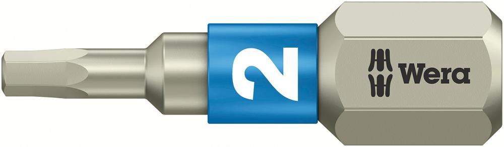 Produktbild von Wera Bit rostfrei 1/4" DIN 3126 C6,3 Innen-6-kant 2x25mm 5071071001 4013288111203