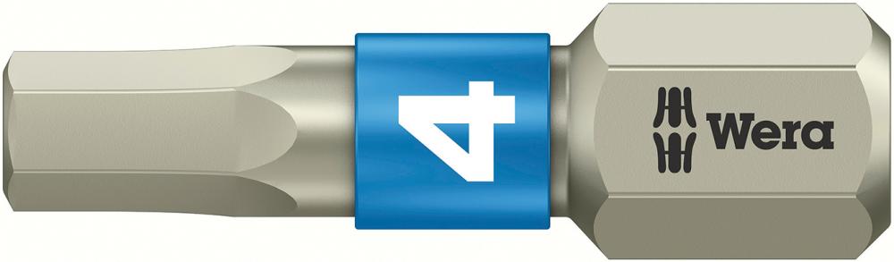 Produktbild von Wera Bit rostfrei 1/4" DIN 3126 C6,3 Innen-6-kant 4x25mm 5071074001 4013288111234