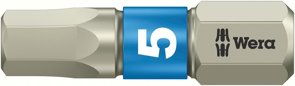 Produktbild von Wera Bit rostfrei 1/4" DIN 3126 C6,3 Innen-6-kant 5x25mm 5071075001 4013288111241