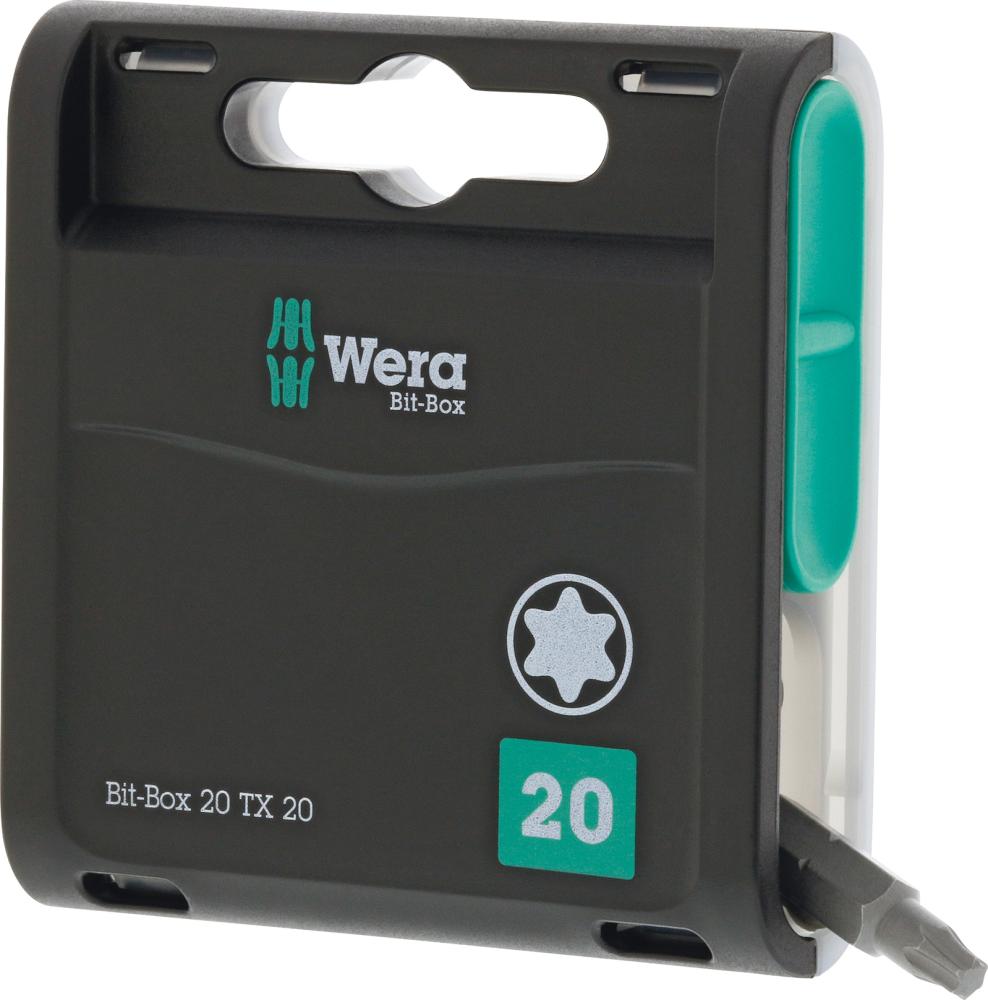 Produktbild von Wera Bit-Großpack Spender T20x25mm zähhart à 20 Stück 5057770001 4013288187994