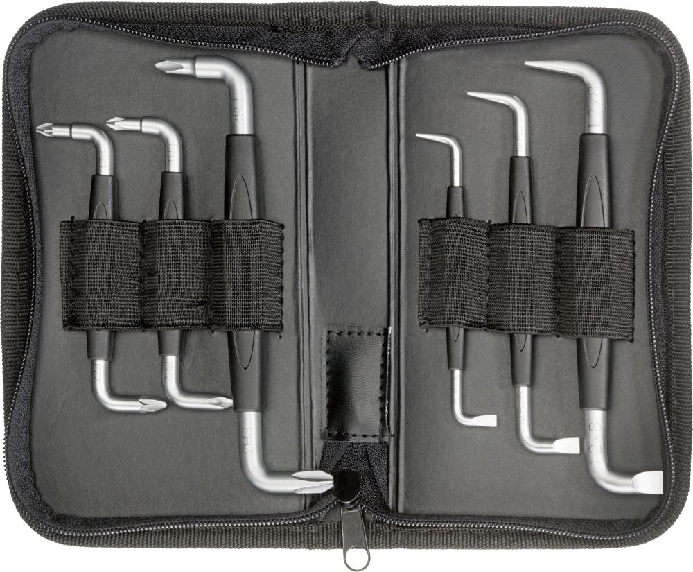 Produktbild von FORTIS Winkelschraubendreher-Set 6-teilig Schlitz/PH/PZ 4242736150 4317784730266