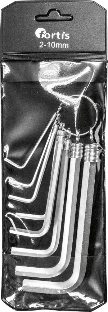 Produktbild von FORTIS Winkelschraubendreher-Satz am Ring 8-teilig 2-10mm 4242701231 4317784729994