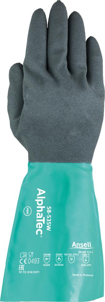 Produktbild von Ansell Handschuhe AlphaTec 58-535W Größe 9 (6 Paar) 58-535W/9 76490463045