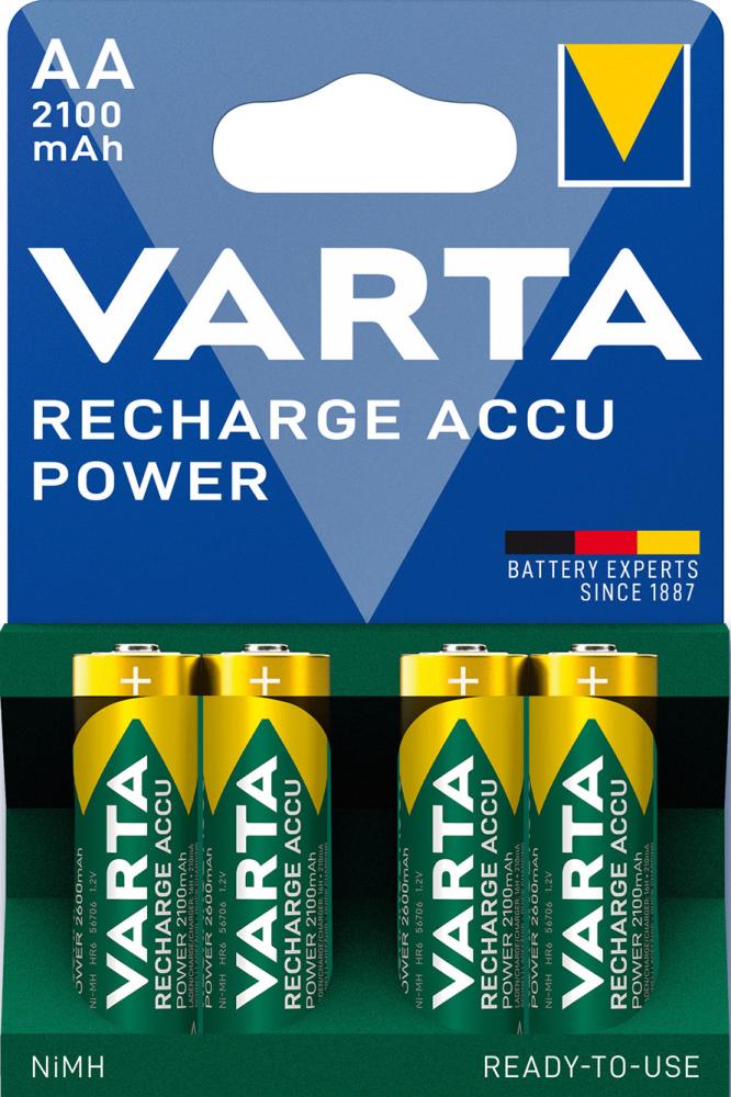 Produktbild von VARTA Power Accu R2U Mignon AA HR06 2100 mAh 56706101404 4008496550692