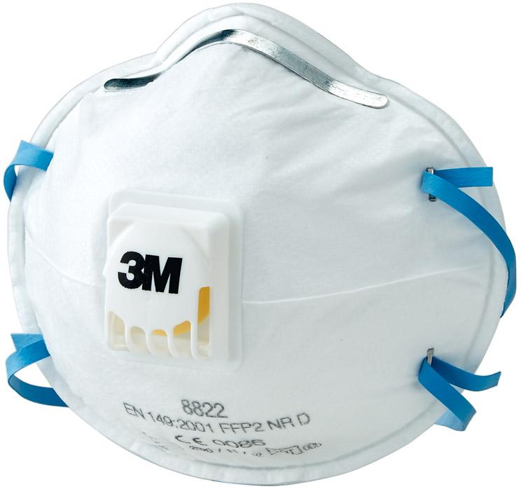 Produktbild von 3M Atemschutzmaske 8822 FFP2 NR D (10 Stück) 7100101091 4046719303137