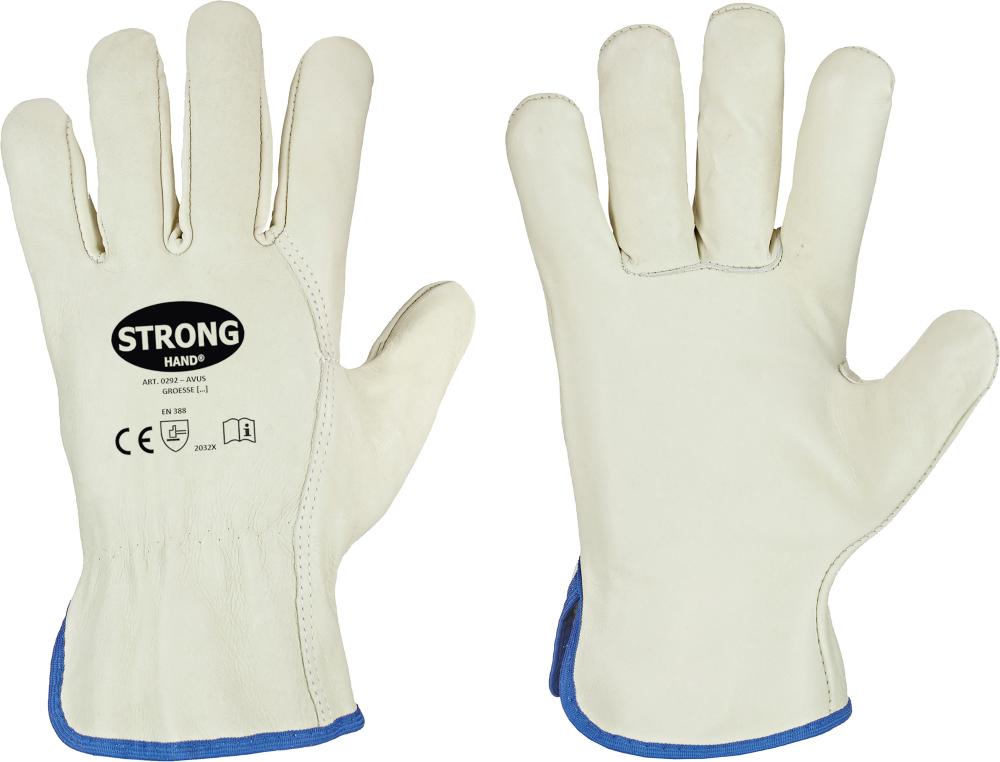 Produktbild von Strong Hand Fahrerhandschuhe Driver Rind nappa Größe 10 grün/beige (12 Paar) 0292/10 4025888100952