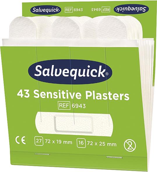 Produktbild von Salvequick Salvequick Nachfüllpackungen 6x43 Pflaster Sensitive 6943 7310610069438