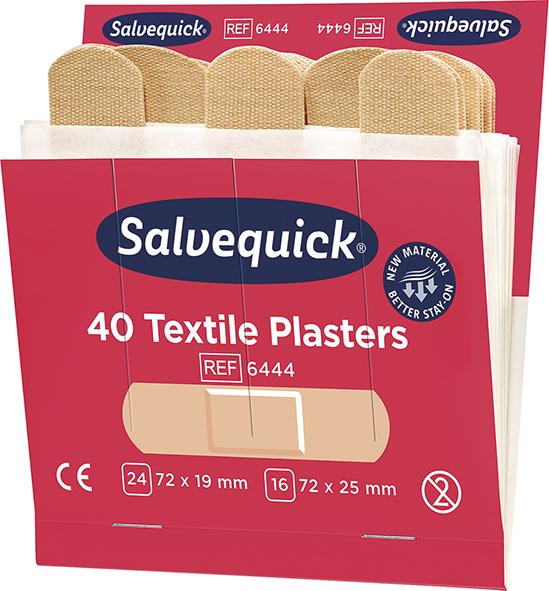 Produktbild von Salvequick Salvequick Nachfüllpackungen 6x40 Pflaster Textil 6444 7310610064440
