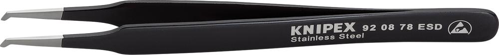 Produktbild von KNIPEX Pinzette ESD gewinkelt 120mm schwarz 92 08 78 ESD 4003773054634