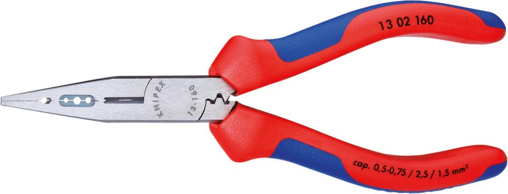 Produktbild von KNIPEX Verdrahtungszange poliert mit 2-Komponenten-Griff 13 02 160 4003773010470