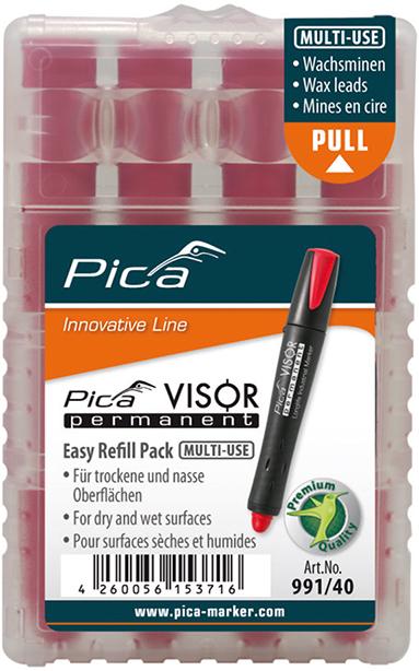 Produktbild von Pica Minen-Set für Permanentmarker Visor Industrial rot 991/40 4260056153716