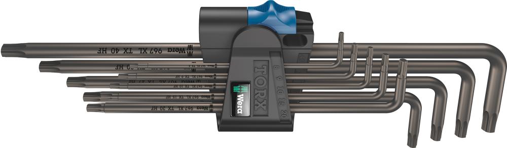 Produktbild von Wera Winkelschraubendreher-Satz lang 9-teilig T8-T40 Halfefunktion 5024450001 4013288193513