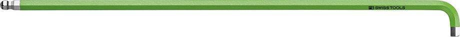 Produktbild von Swiss Tools Winkelschraubendreher 90+100° kurz Rainbow 2,5mm Kugelkopf PB 2222.L 2,5 YG 7610733283064
