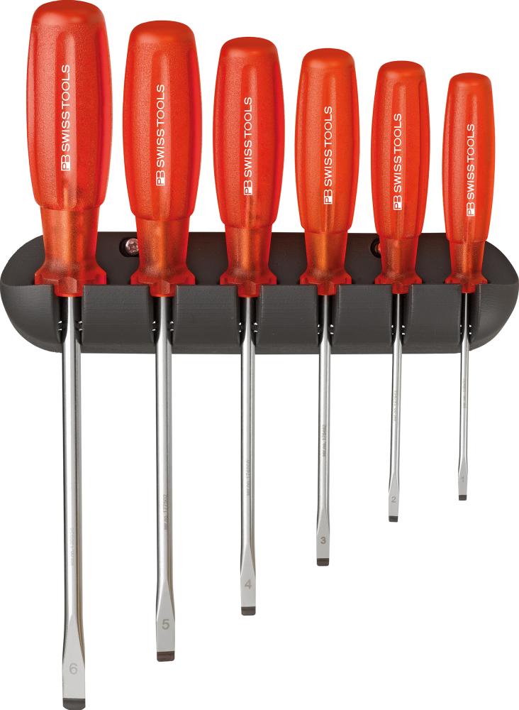 Produktbild von Swiss Tools Schraubendreher-Satz 6-teilig Schlitz im Wandhalter Multicraft PB 6240 7610733029723