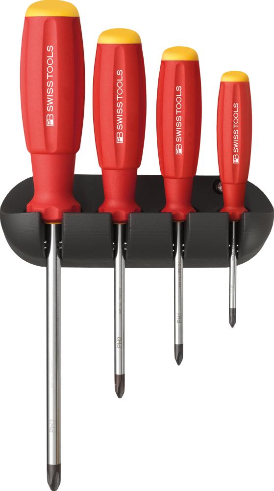 Produktbild von Swiss Tools Schraubendreher-Satz 4-teilig PH im Wandhalter SwissGrip PB 8242 7610733078707