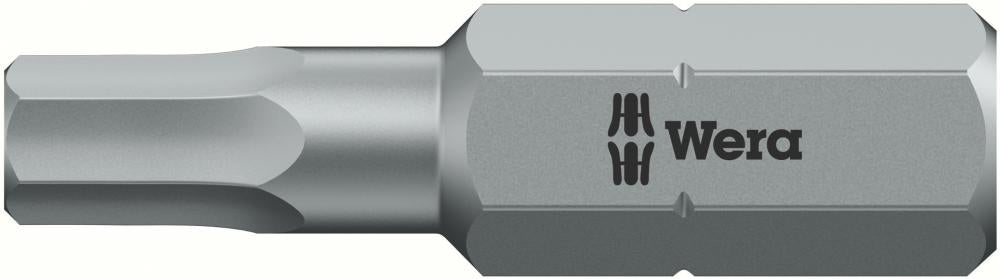Produktbild von Wera Bit zähhart 1/4" DIN 3126 C6,3 Innen-6-kant 2,5x25mm 5056310001 4013288012647