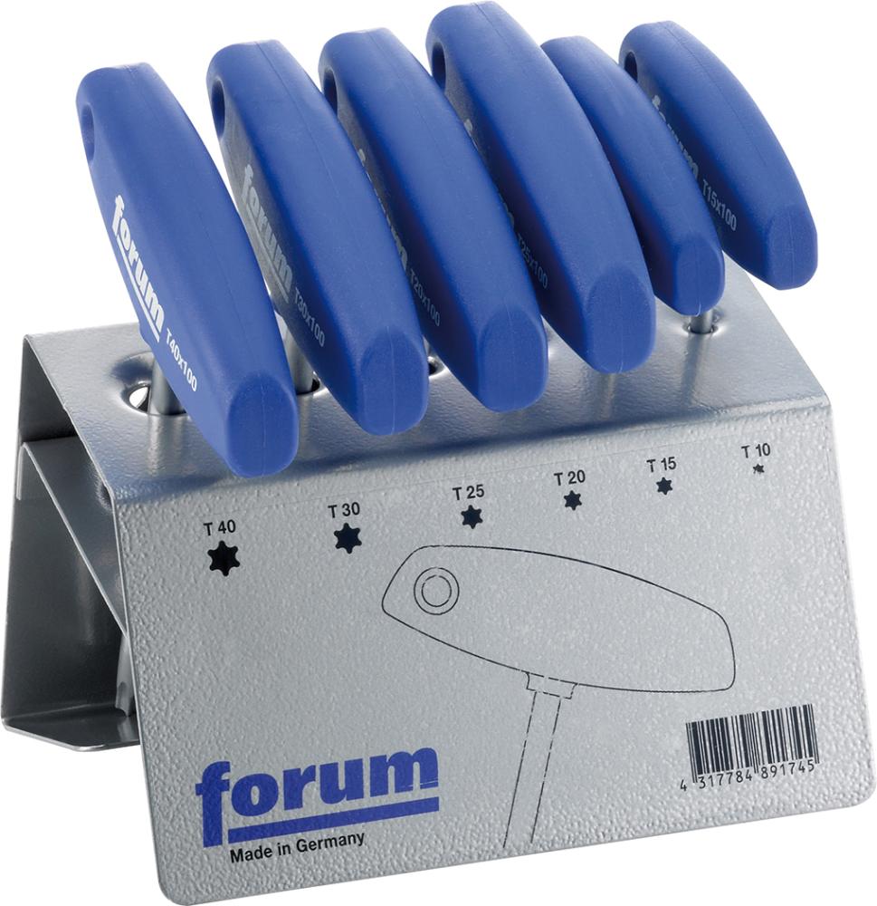 Produktbild von FORUM Schraubendreher TORX® T-Griff T 10-40 im Ständer 4242713050 4317784891745
