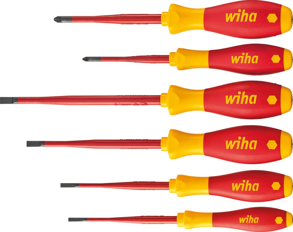 Produktbild von Wiha Schraubendreher-Satz Schlitz/PZ VDE 6-teilig 25477 4010995254773